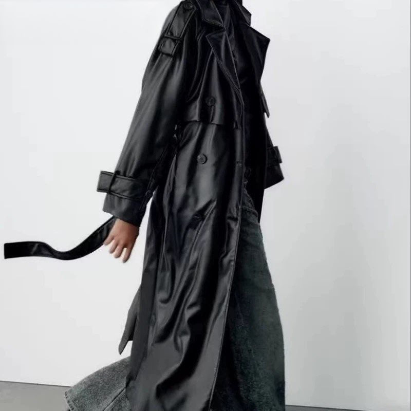 Eleganter Ledermantel