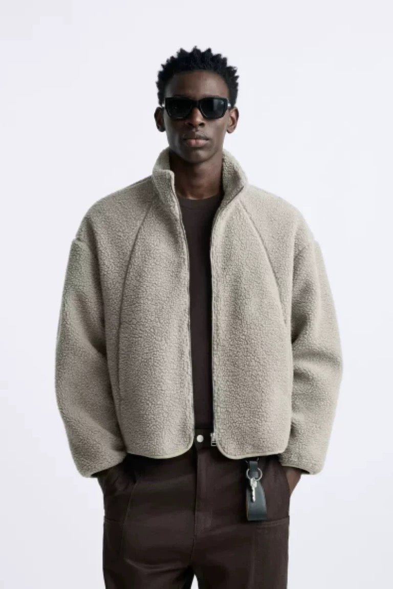 Lässige Teddy Sweatjacke
