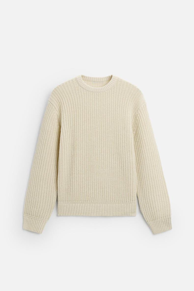 Kultiger Rundhals Strickpullover