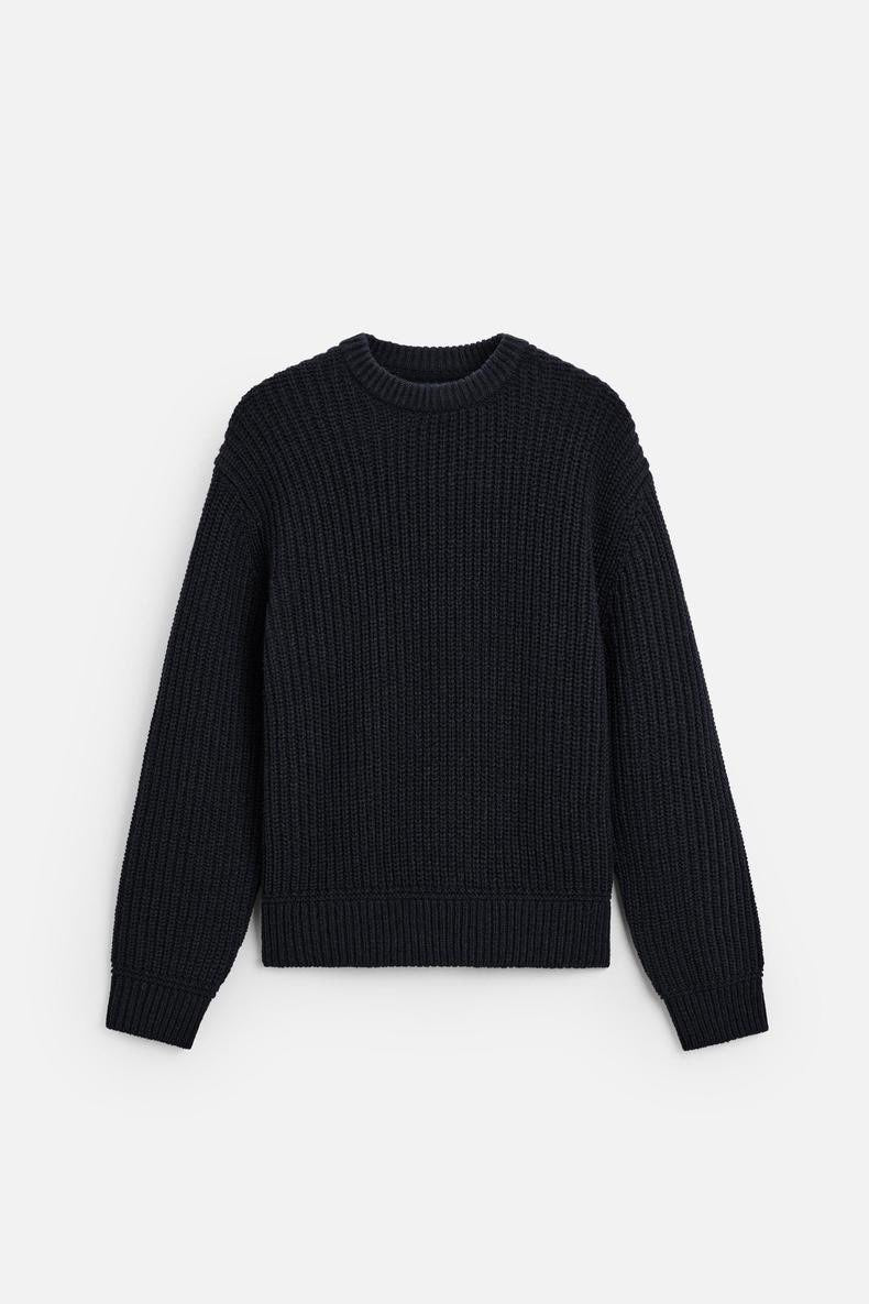 Kultiger Rundhals Strickpullover