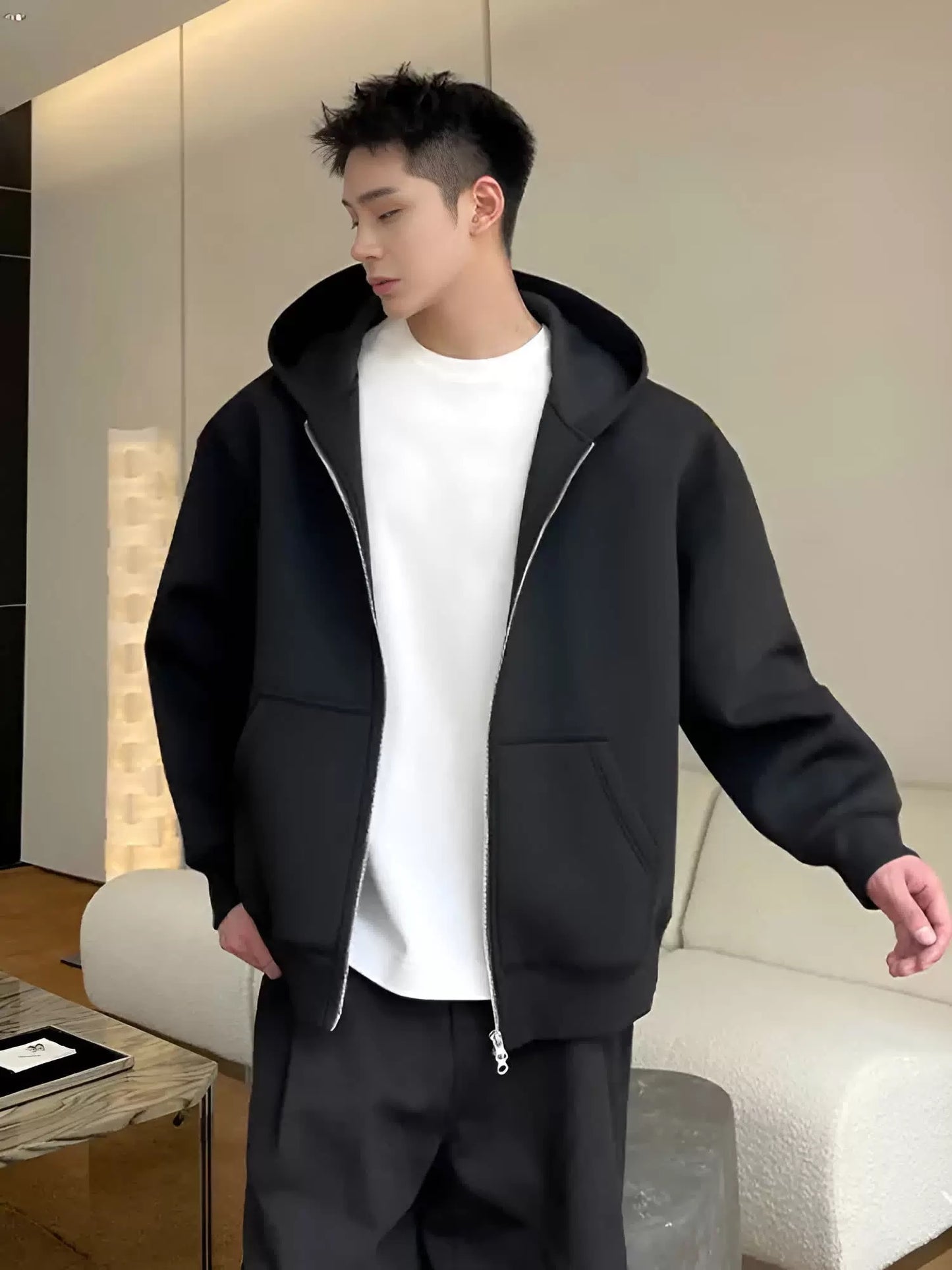 Lässige Oversize Sweatjacke