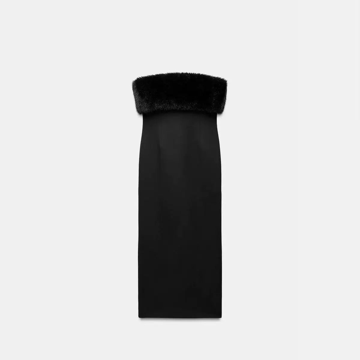 Elegantes Kleid mit Pelz